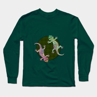 Gecko in Watercolor and Ink Edition 1 Long Sleeve T-Shirt